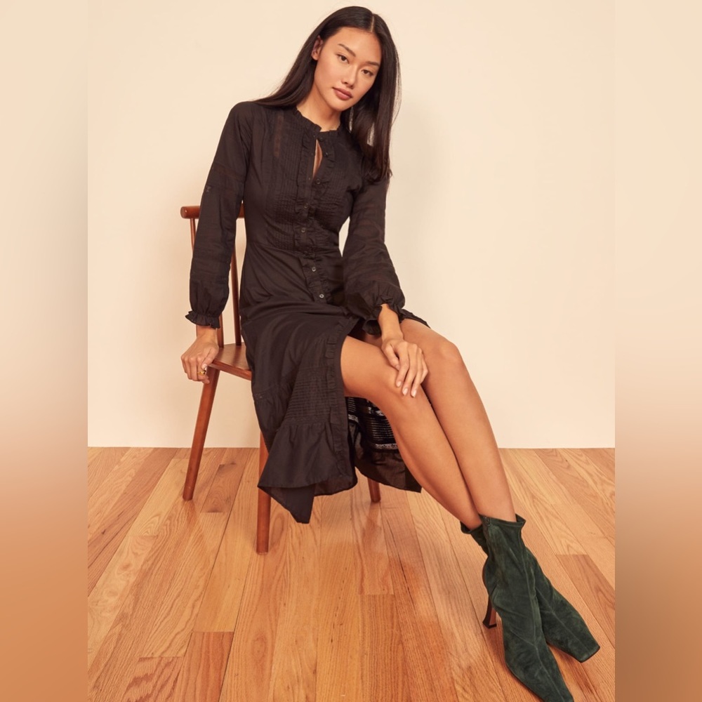 Reformation Ensley Long Sleeve Midi Dress